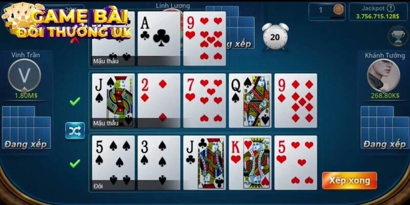 Hướng dẫn cách xếp bài Mậu Binh chi tiết cho người mới