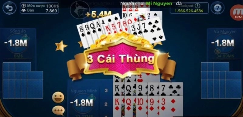 Sắp xếp lá bài theo đúng quy định 