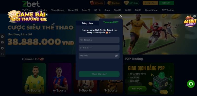 đăng ký Zbet