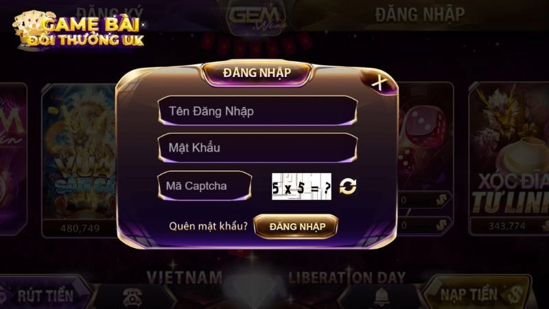 đăng nhập Gemwin